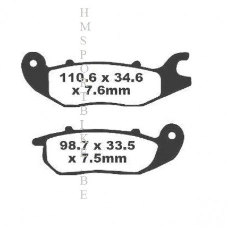 PLAQUETTES DE FREIN KEVLAR BQ   AJS / HERO / HONDA / MOTRAC / URBAN /LIFAN / RIEJU / SUPERBYKE