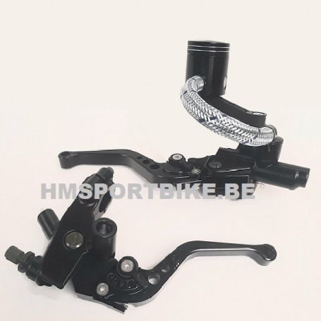 PAIRE DE LEVIERS CNC UNIVERSEL NOIR MOTO SCOOTER DAX MONKEY SKYTEAM CITY JINCHENG CAFE RACER