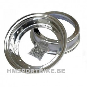 JANTES FLASQUES ALU POLIE (CHROME) 3.0 - 10  DAX SKYTEAM JINCHENG BEATI TNT CITY ZHENHUA