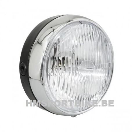 PHARE COMPLET PEUGEOT 103 MBK 51 88 ROND 150mm NOIR MOBILETTE RETRO VINTAGE