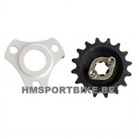 PIGNON AVANT 16 DENTS ET DEPORT COURONNE CNC 15MM MONKEY DAX SKYTEAM KIT WIDE