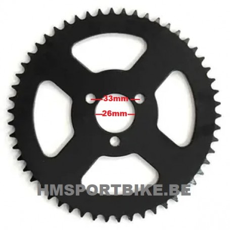 PIGNON COURONNE ARRIERE POCKET-BIKE 76 DENTS 25H POCKET CROSS MINI MOTO