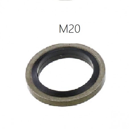 RONDELLE JOINT METAL O-RING DOUBLE LEVRES POUR RADIATEUR / VIDANGE 20MM