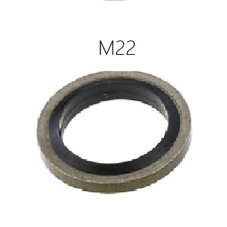 RONDELLE JOINT METAL O-RING DOUBLE LEVRES POUR RADIATEUR / VIDANGE 22MM