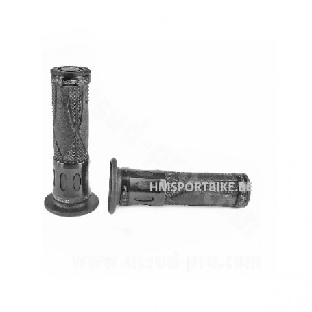 POIGNEES SOFT TOUCH PROGRIP CAOUTCHOUC / ALU NOIR