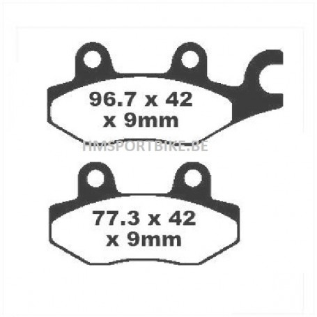 PLAQUETTES DE FREIN KEVLAR NECO ALEXONE ARR. 125cc / AEON / BENELLI / DAELIM / HYOSUNG / KYMCO