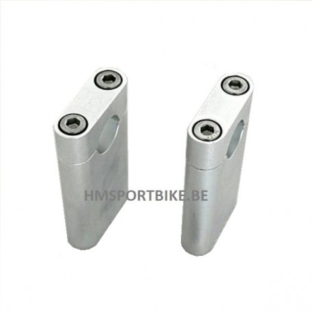 PONTET DE GUIDON ALU CNC CHROME 75 MM DAX MONKEY SKYTEAM MOTO