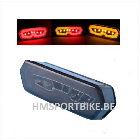 FEU ARRIERE SMOKE TYPE MSX CB CBR LED AVEC CLIGNOTEURS INTEGRES