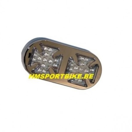 FEU ARRIERE BLANC CROIX DE MALTE SCOOTER MOTO DAX MONKEY