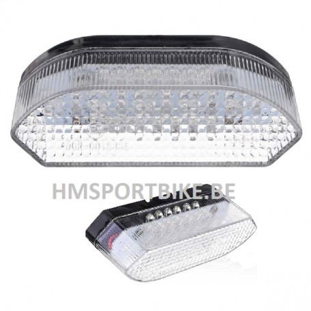 FEU ARRIERE BLANC 30 LEDS ROUGES ADAPTABLE MSX M3 DAX MONKEY MOTO SCOOTER