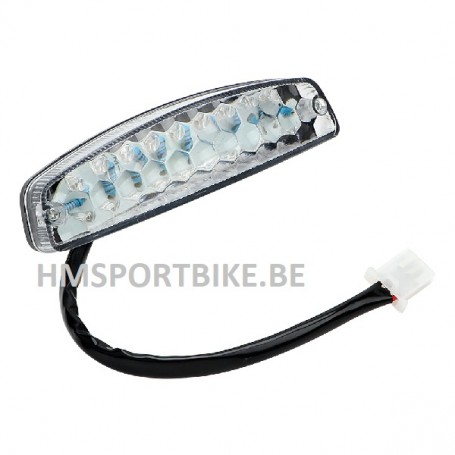 FEU ARRIERE BLANC 18 LEDS ROUGES UNIVERSEL DAX MONKEY MOTO SCOOTER