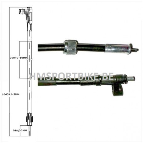 CABLE DE COMPTEUR CHINA KYMCO AGILITY PEUGEOT SCOOTER CHINOIS TYPE 4 V CLIC, TWEET, BOATIAN, PARIN, NECO BORSALINO