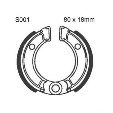 PATINS DE FREIN HONDA / YAMAHA / HUSQVARNA / SUZUKI 80 X 18mm