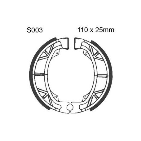 PATINS DE FREIN AEON / CAGIVA / DAELIM / HONDA / KYMCO / PEUGEOT / SYM / SKYTEAM 110 X 25MM