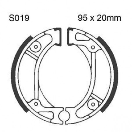 PATINS DE FREIN HONDA / KYMCO / SYM 95 X 20mm