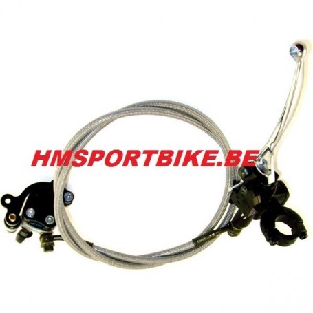 KIT ETRIER MACHOIRE + MAITRE CYLINDRE COMPLET FREIN HYDRAULIQUE POCKET BIKE POCKET CROSS
