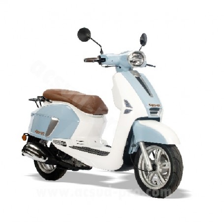 SCOOTER TNT MOTOR CANCUN 50CC 4 TEMPS 12'' BLANC/BLEU E5