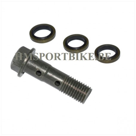 BOULON DOUBLE VERT FONCE POUR BANJO 10 X 1.25 FREIN / EMBRAYAGE