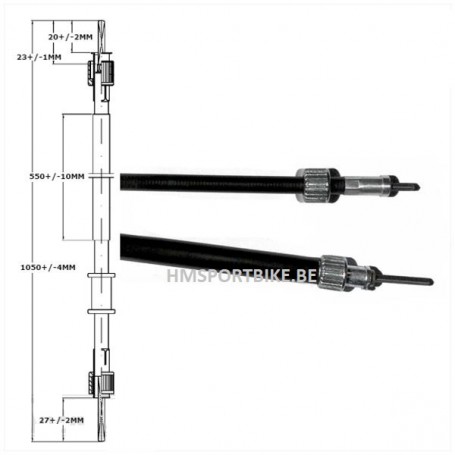 CABLE DE COMPTEUR KM MALAGUTI F12 / FIRE FOX F15