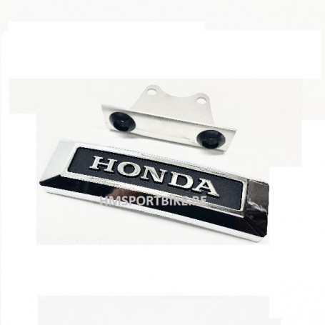 EMBLEME DE FOURCHE HONDA CHROME FOND NOIR