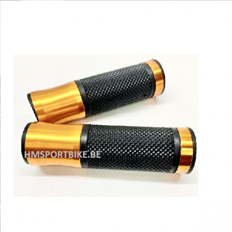 POIGNEES RACING CAOUTCHOUC / ALU GOLD