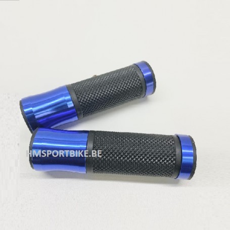 POIGNEES RACING CAOUTCHOUC / ALU BLEU