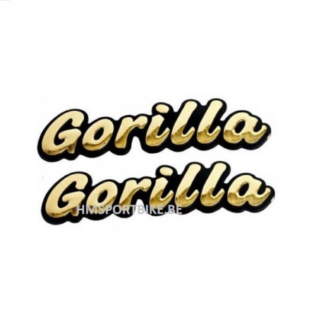 STICKERS BADGE GORILLA RELIEF GOLD