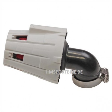 FILTRE A AIR POWERFILTER BLANC MOUSSE ROUGE 90° 35MM SCOOTER MOTO