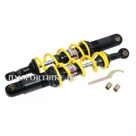 AMORTISSEURS JAUNES REGLABLE 6 SPIRES 285MM MONKEY / SKYTEAM / ZHENHUA / JINCHENG / BULLIT *  / BRIXTON *