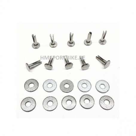 BOUTONS RIVETS DE SELLE CHROME DAX SKYTEAM JINCHENG CUSTOM RETRO ANCETRE MOTO