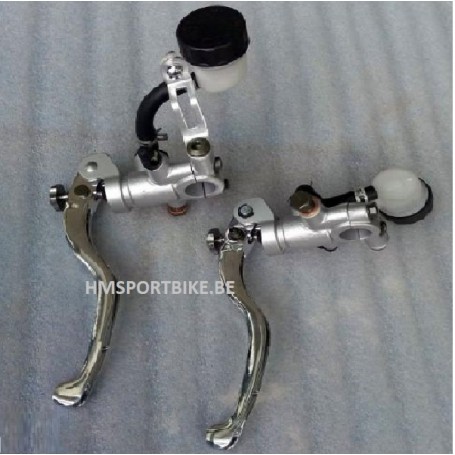 PAIRE DE LEVIERS CNC UNIVERSEL FREIN EMBRAYAGE RADIAUX DOUBLE HYDRAULIQUE DAX MONKEY SKYTEAM SCOOTER MOTO