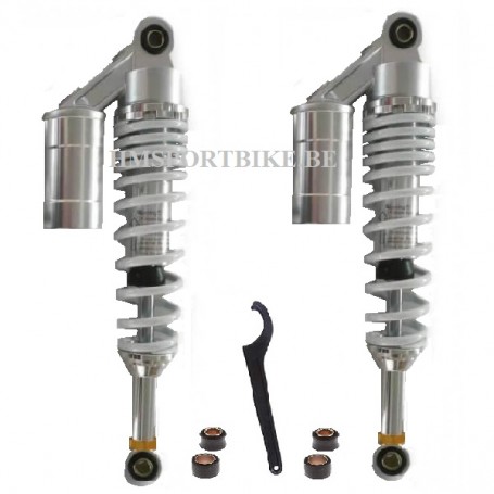 AMORTISSEURS GAZ REGLABLE BLANC 330MMMM DAX / SKYTEAM / ZHENHUA / JINCHENG / TNT / BULLIT / BRIXTON