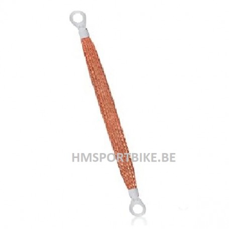 CABLE DE MASSE UNIVERSEL LONGUEUR 30CMS COSSE OEILLET DE 4 à 8MM