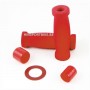 POIGNEES MOUSSE ROUGE MOTO SCOOTER POUR GUIDON 22MM