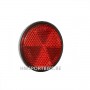 CATADIOPTRE ROND ROUGE AVEC FIXATION DOUBLE FACE HOMOLOGUE MOTO SCOOTER