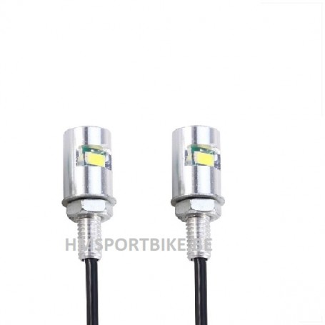 FEU ECLAIRE PLAQUE SILVER LED MOTO SCOOTER DAX SKYTEAM......