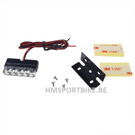 FEU ECLAIRE PLAQUE NOIR 5 LED MOTO SCOOTER DAX SKYTEAM......