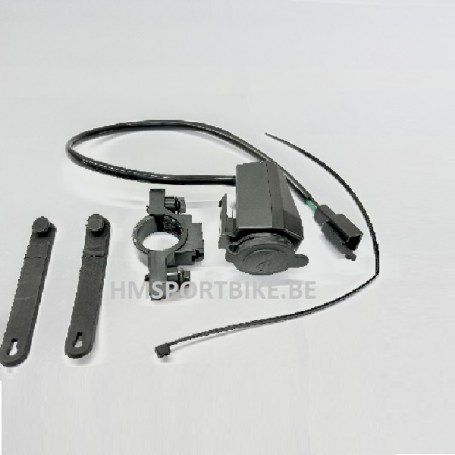 PRISE ACCESSOIRES USB SUPPORT GUIDON MOTO SCOOTER