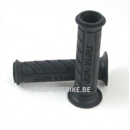 POIGNEES SUPER GRIP CAOUTCHOUC NOIR DAX MONKEY MOTO SCOOTER POUR GUIDON 22MM