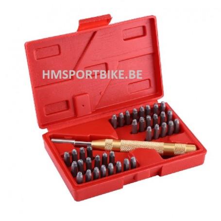 COFFRET CHIFFRES ET LETTRES 5MM A FRAPPER 38 PIECES