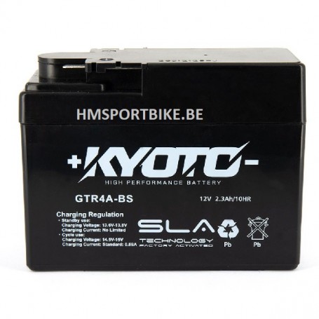 BATTERIE 12 VOLTS GTR4A-BS SLA AGM DIMENSIONS 114 X 49 X 85  MOTO SCOOTER