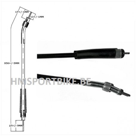 CABLE DE COMPTEUR  PEUGEOT LUDIX 10 & 12 POUCES