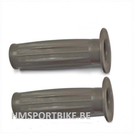 POIGNEES CLASSIC GRISE MOTO RETRO ANCETRE POUR GUIDON AVEC SELECTION DE VITESSES 24MM / 24MM