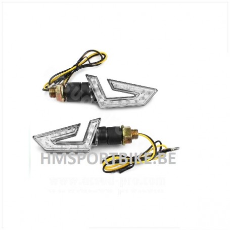 CLIGNOTANTS HOMOLOGUE OPM BOOMRANG A LEDS NOIR (LA PAIRE) DAX SKYTEAM MOTO SCOOTER