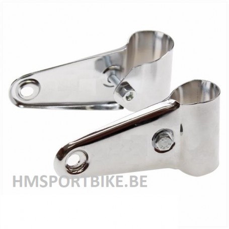 SUPPORT PHARE CHROME UNIVERSEL DE 29 A 31MM DAX SKYTEAM ZHENHUA ANCETRE OLDTIMER MOTO