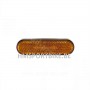 CATADIOPTRE OVALE ORANGE AVEC FIXATION DOUBLE FACE HOMOLOGUE POUR FOURCHE MOTO SCOOTER