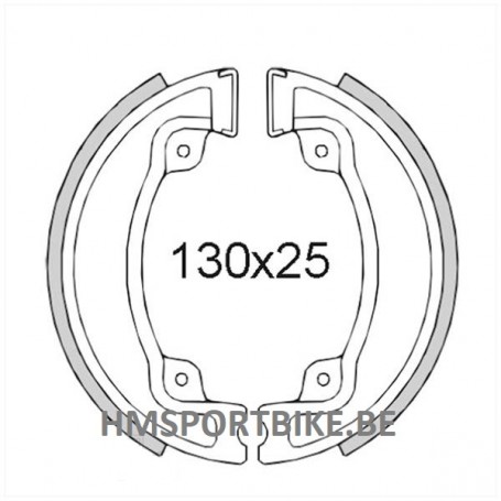 PATINS DE FREIN HONDA PEUGEOT PIAGGIO ITALJET KYMCO 16'' 130 X 25