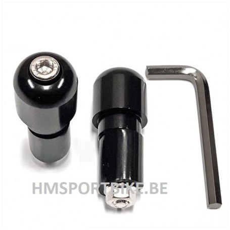 EMBOUTS DE GUIDON NOIR BRILLANT S4 COURT