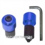 EMBOUTS DE GUIDON BLEU BRILLANT S4 COURT