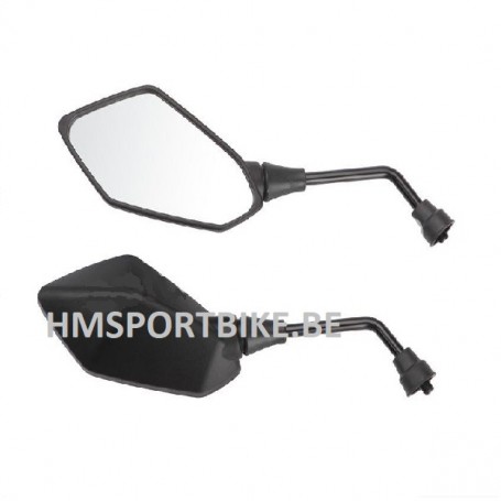 RETROVISEURS GAUCHE ET DROIT NOIR UNIVERSEL FILET 8MM